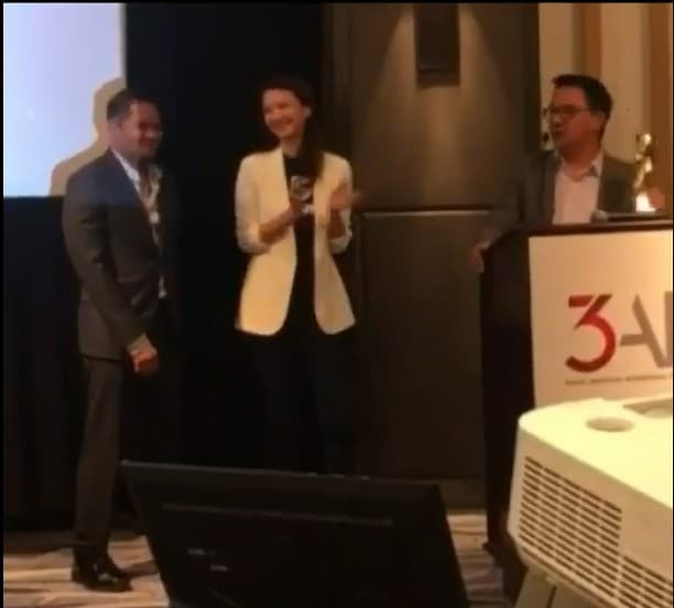 Award ceremony acknowledgment at the 3AF 2018 Excellence Awards